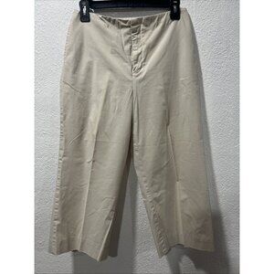 Eddie Bauer 1920 Women's Crop Capri Pants Size 6 - Beige-stretch Cotton
